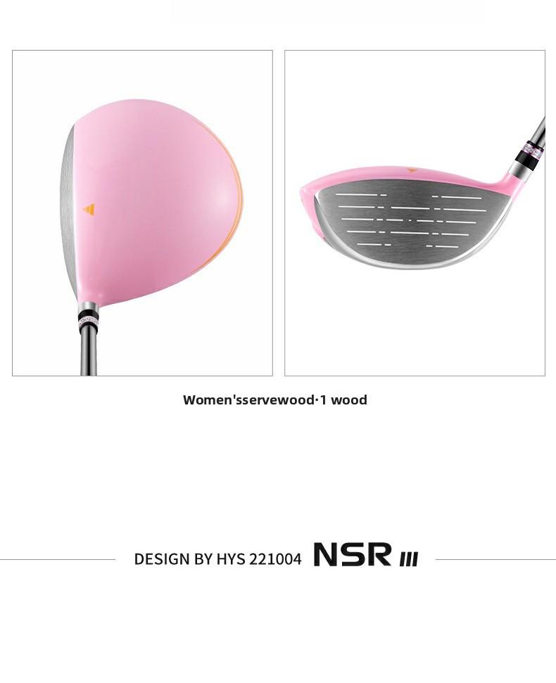 Women's Golf Clubs: Titanium Driver (No.1) and Fairway Woods (No.3 & 5) - Carbon Shafts, High-COR Design