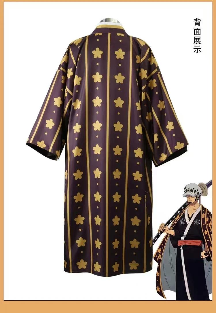 Trafalgar Law Cosplay Costume Anime Figures Digital Printing Kimono Uniform Full Set Halloween Carnival Party Suit Man # 1 # W.
