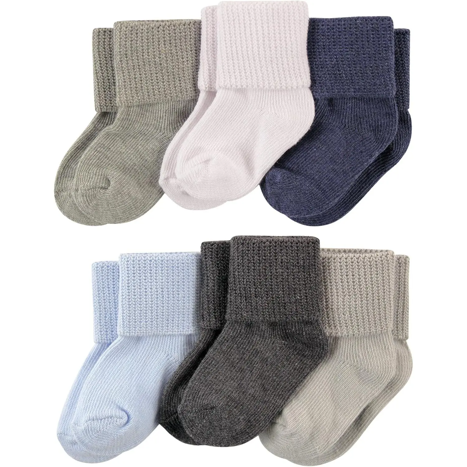 Luvable Friends Unisex Baby Newborn and Baby Socks Set