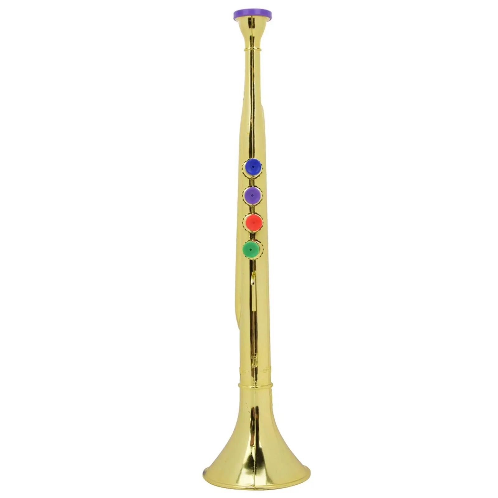 Kid Trumpet Golden Coated Plastic Children Preschool Music Toy Gift Wind Instrument