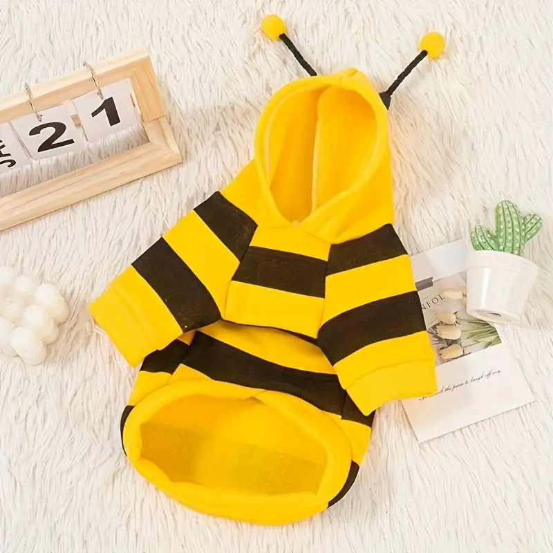 Funny Cat Clothes Anti-Drop Little Bee Beagle Dog Small Cute Blue Cat Spring/Autumn New Pet Sweatshirt