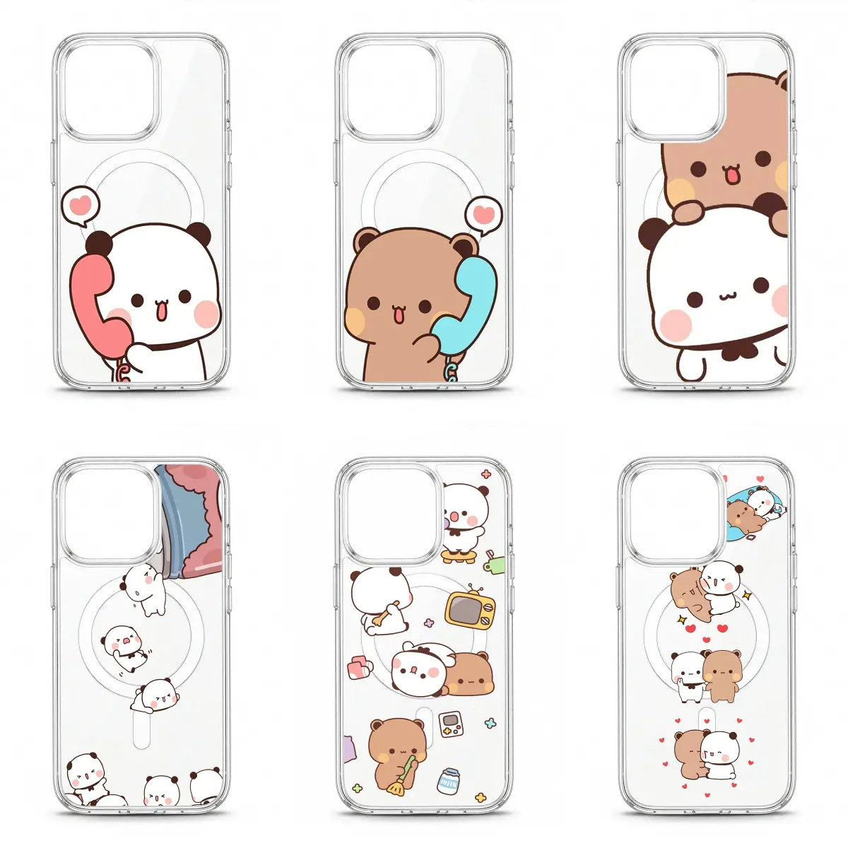 Cute Yier Bubu Y2K Style Cartoon Characters Magsafe Phone Case for iPhone 11 12 13 14 15 16 17 Pro Max Plus Air Holiday Gift Protection