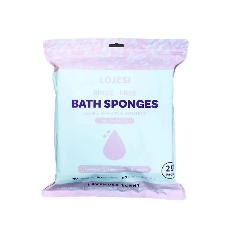 One-Use No-Rinse Shower Wipes Pack, Compact, Lavender Scent, Quick-Cleaning Ideal Choice, Suitable for Travel & Camping, Total Coverage Wet Wipes