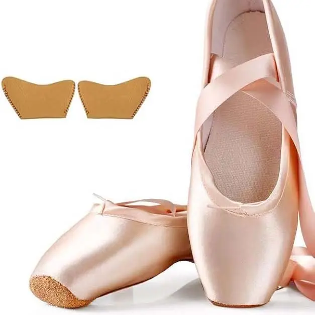 Pink Satin Ballet Pointe Shoes For Girls Women Professional Dance Shoes With Ribbons For School Ballet Dancing Practice