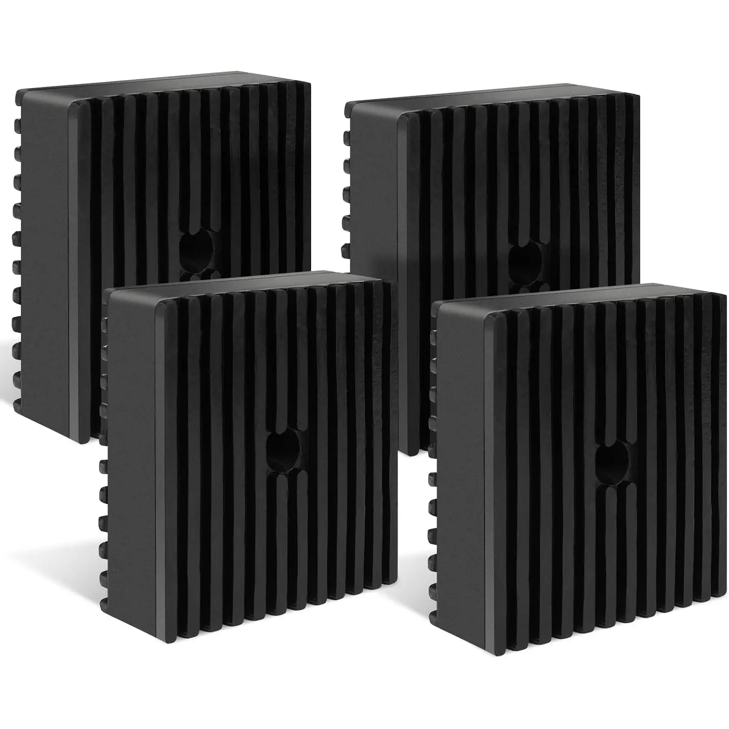 4 Pack Heavy-Duty Anti-Vibration Rubber Pads – Solid 4"x4"x1.2" | Noise Reducing & Slip-Resistant Mat for Air Compressor, Generator, Washer, Dryer, HVAC Units