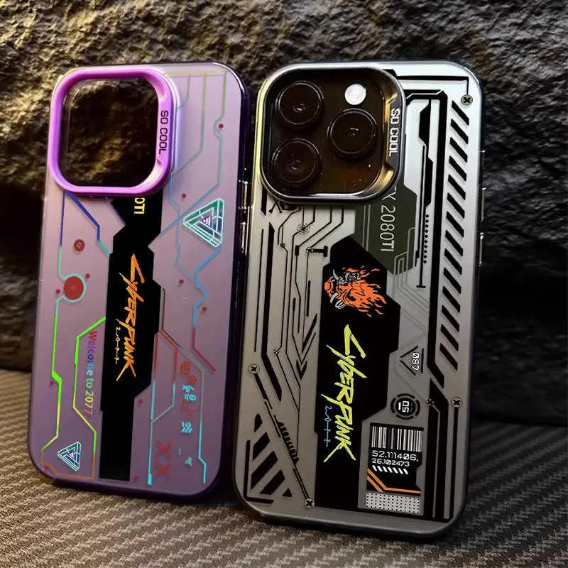 Matte Hard Protective Casing for Samsung Galaxy Smartphone - Cool Cyberpunk Design Mobile Phone Accessory, Compatible with S25, S24 Ultra, S24 Plus, S23, S22, S21 Plus, FE, A56, A36, A26 5G, A16, A06 4G, Note 20 & Various Cellphone/Handheld Device Models