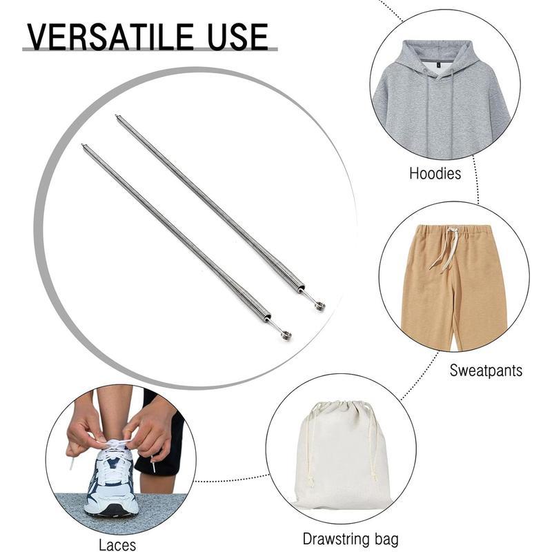 5 count Drawstring Threader, Loop Turner Sewing Tool with Flexible Hoodie String Threader and Cord Locks, Easy Drawstring Threader Bodkin Sewing Tool for Shorts Pants Jackets Coats Hoodies