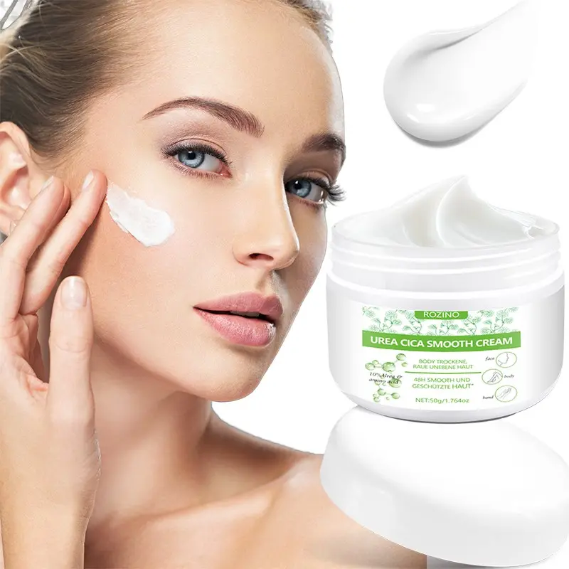 50g Urea Centella Smooth Cream, 10% Urea & Amino Acids, Moisturizes & Smoothes Dry Rough Skin, Face Body Hand Use, 48hr Hydration, Durable Jar