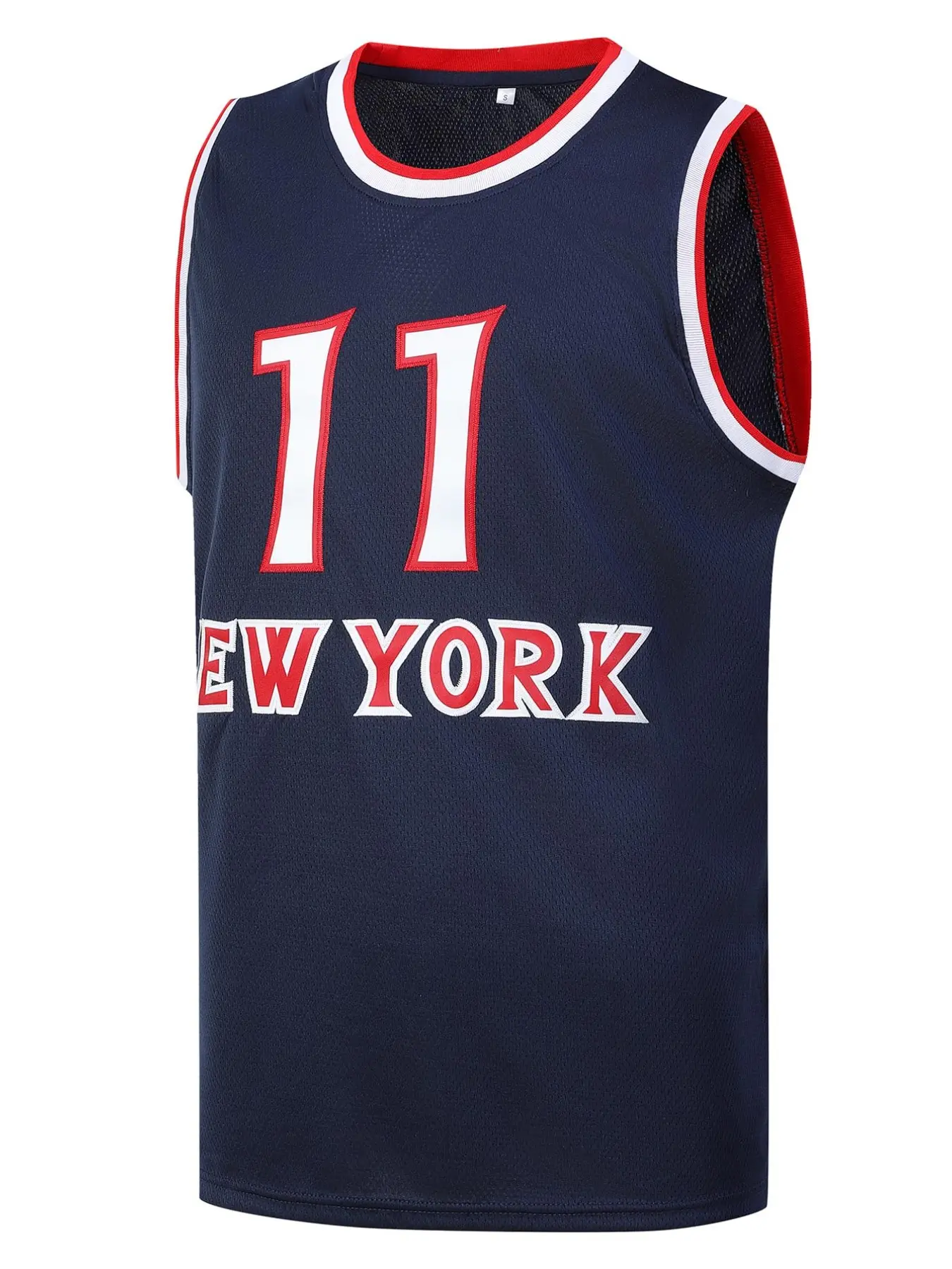 Men's 11 Basketball Jersey, Basketball Clothing, Blue Embroidered Sports Wear, Casual Short Sleeve Tank Top, Athletic Top, Fitted Long Style, H-Type Silhouette