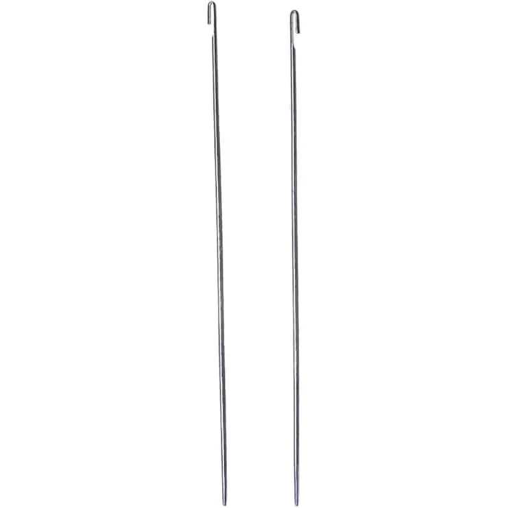 2 count Steel Beading  Set - Metal Bead Crochet Hooks with Wooden Threader | Durable  Making Tools for Beadwork, Crafting and Precision  Accessories