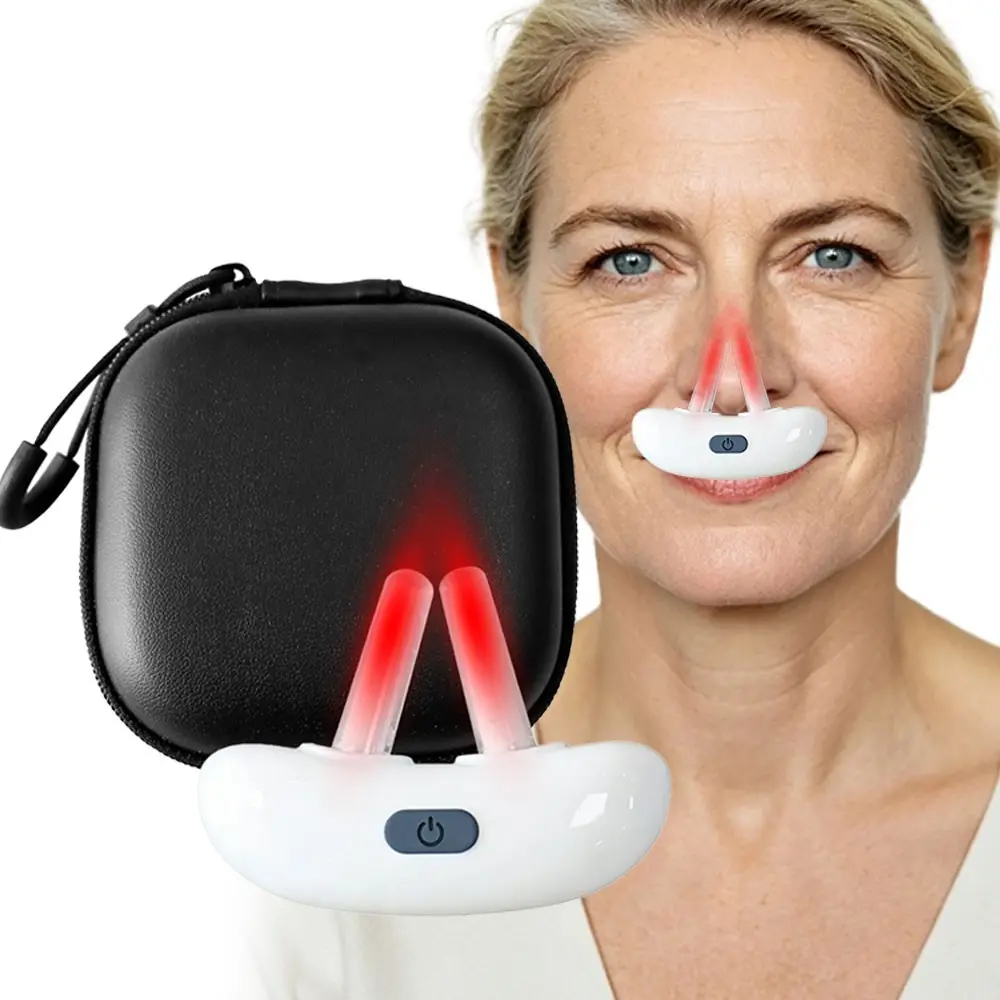 2 Modes Red Light Therapy for Nose,Relieves Rhinitis Sinusitis and Dry Nasal,Reduces Inflammation, USB Rechargeable,High Quality Portable and Convenient,Add 7.83Hz Pulsed,Nasal Treatment Tools
