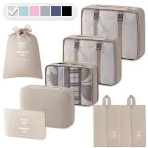 8pcs/15pcs Lightweight Packing Cubes for Suitcases, Travel Luggage Packing Organizers, Essential Travel Accessories with Shoe/towel Laundry Bags, Travel Essentials