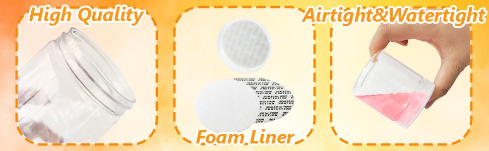 20Pack 4oz Clear Plastic Slime Containers with Lids,Round Refillable Travel Storage Sealed Jars Wide Mouth Container for Candy,Makeup,Cosmetics,Lotions,Eye Shadow,Cream,Butters