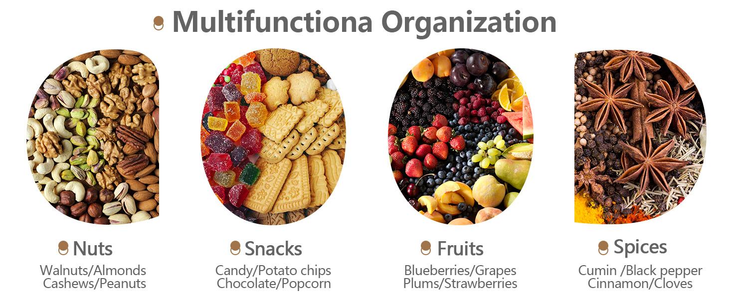 Small Snackle Box Container, Divided Serving Tray with Lid, 4 Compartment Snack Box Container for Candy, Fruits, Charcuterie, Travel & Parties, BPA-Free, 2 Pack