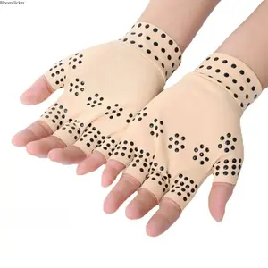 Copper Magnetic Compression Therapy Gloves, Breathable Elastic Wrist Finger Support, Relieves Hand Pain And Reduces Swelling, Comfort Daily Healthcare Accessory For Arthritis And Sports Recovery