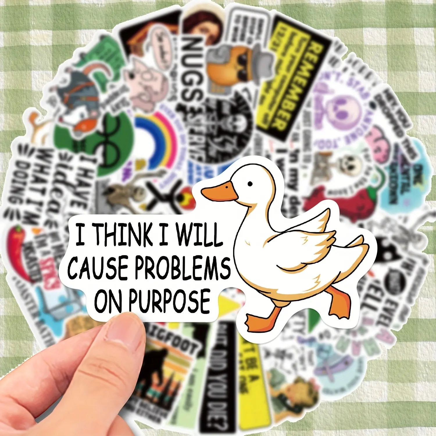 50-Pack Funny Sarcastic Vinyl Stickers, Roller Skating & Cycling Patterns, Waterproof Decals for Helmet, Skateboard, Phone Case, Laptop
