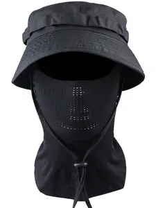 2Pcs/set Sun Hats for Men Women Bucket Hat UPF 50+ Boonie Hat Foldable UV Protection Hiking Beach Fishing Summer Safari Ski Mask , Balaclava Face Cover, Shiesty Mask UV Protector Lightweight for Motorcycle Snowboard