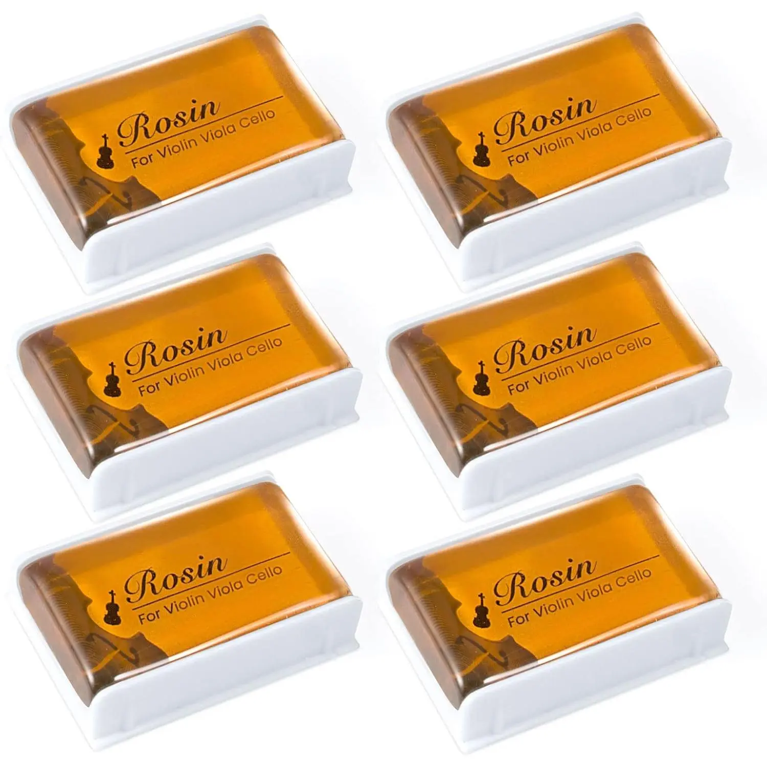 Rosin, Violin Rosin [6 Pack] Cello Viola Rosin for Violin Bow, Light Low Dust , Violin Accessories by