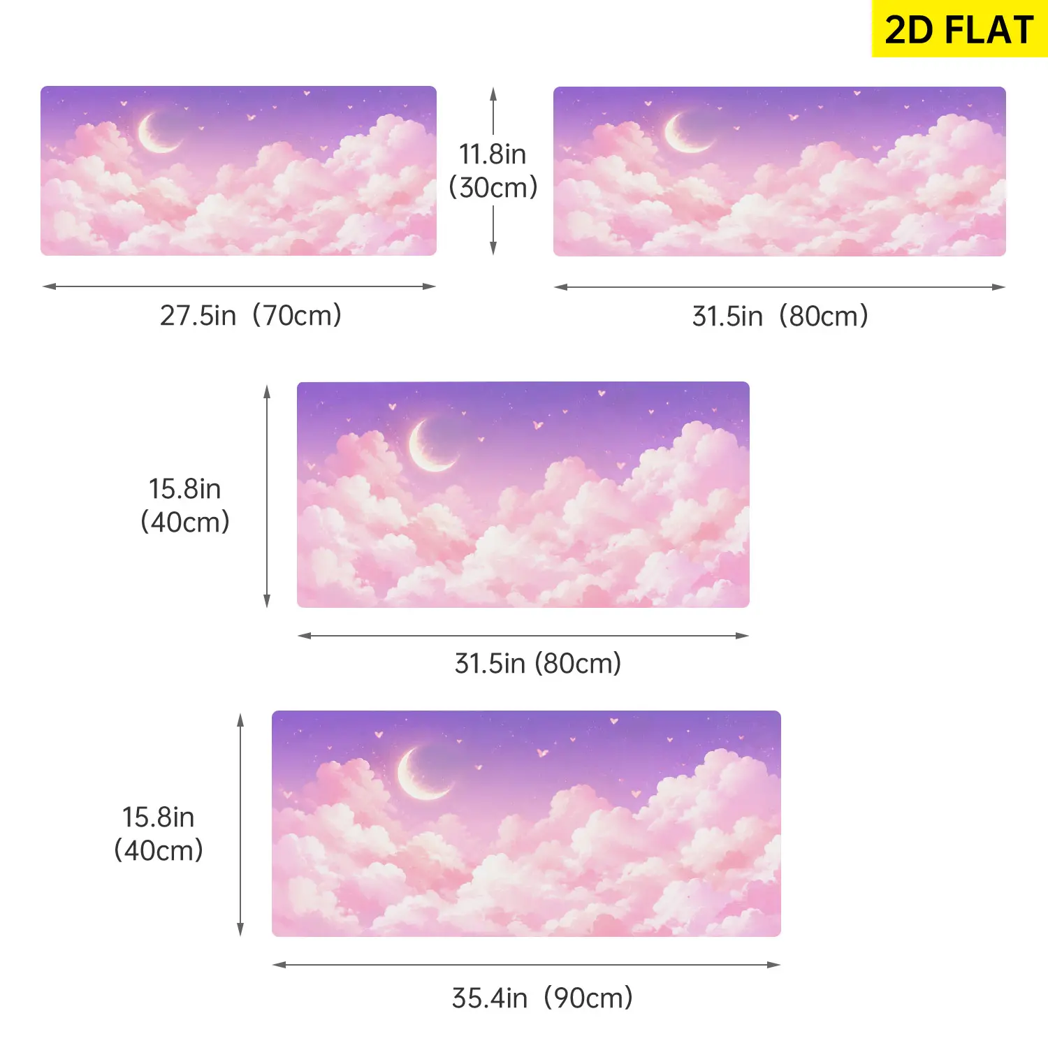 27.5*11.8 inches(70X30cm)