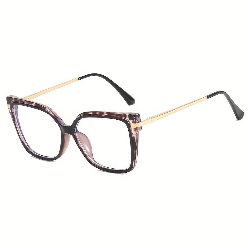Free shipping New Fashion TR90 Retro Women's Flat Mirror Latest Trendy Square Decorative Glasses
