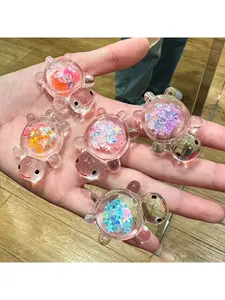 25 Glow-in-the-Dark Turtle Charms, Acrylic Cartoon Themed Pendants, DIY Jewelry, Necklace Keychains, Home Decor, Suitable for Indoor and Outdoor Use, Perfect Turtle Decorations for Holidays