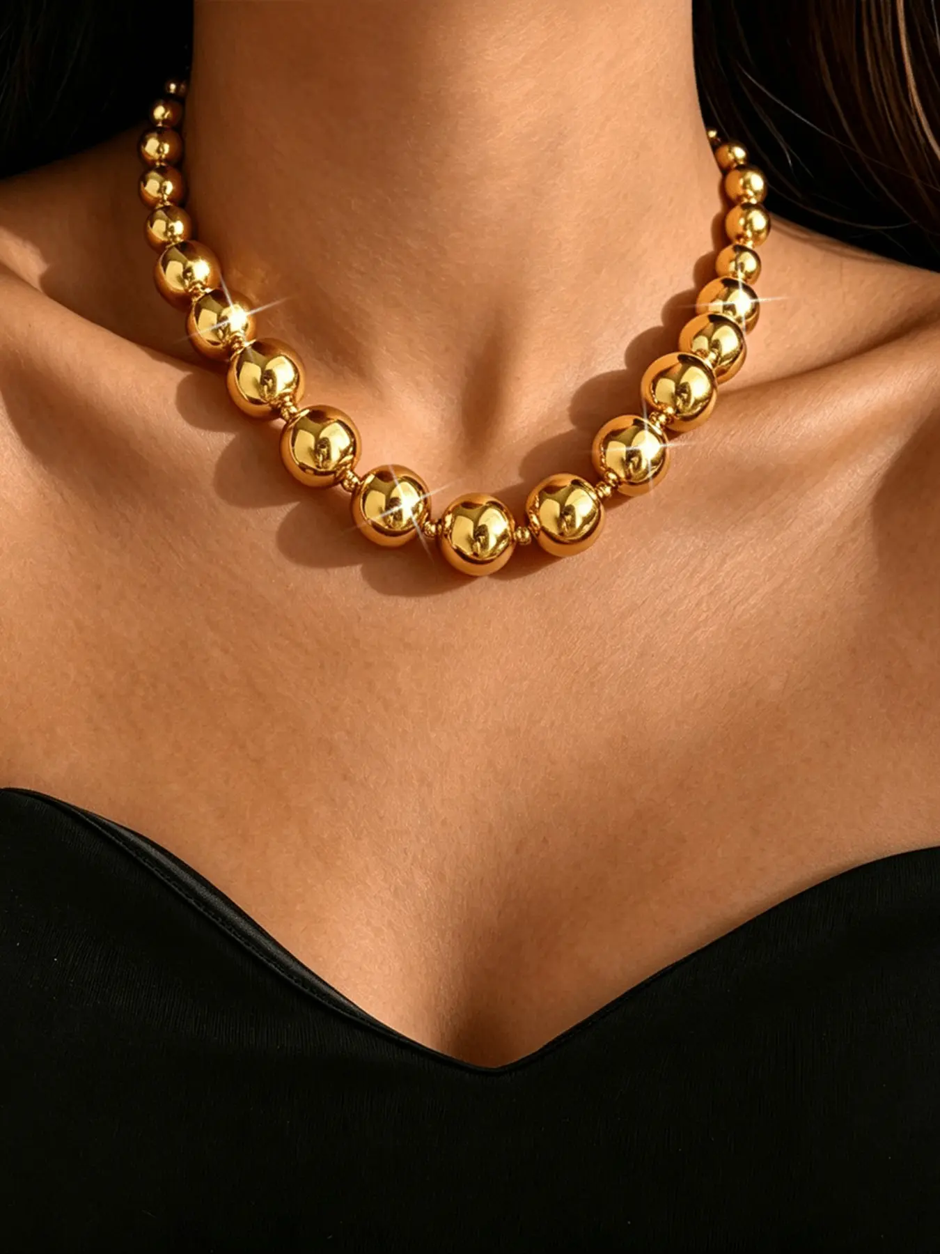 Oversized Beaded Necklace, Elegant Women Jewelry, Ideal For Vacation, Daily Wear And Party, Perfect Birthday & Anniversary Gift