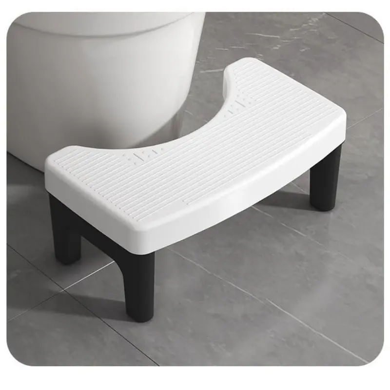 Ergonomic Bathroom Squat Toilet Seat, Non-Slip Footrest, Space-Saving Durable Plastic, Comfortable Design, Ideal for Home Use