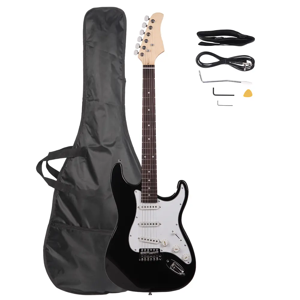 Stylish Cutaway Electric Guitar Kit for Beginners - Rosewood Fingerboard, Adjustable Tremolo Bridge, Pick Included, Smooth & Comfortable Touch, Stable Tuning & Accurate Intonation, Lightweight Body, Suitable for Stage Performance & Studio Use, Smooth And