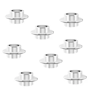 Aluminum spacers Skates 8-Pack Spacers for Inline Skate 8mm Axles Spacers (Silver)