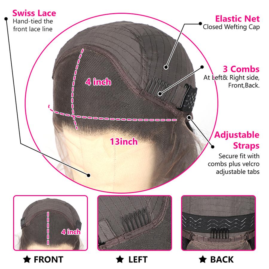 Body Wave 13x6 13x4 HD Lace Front Human Hair Wigs 180% density Pre plucked Lace Frontal Human Hair Wigs For Women With Baby Hair