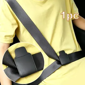 Soft PU Leather Seatbelt Clip, Prevents Abdominal Pressure, Car Seatbelt Adjuster, Durable and Comfortable, Automotive Decorative Accessory