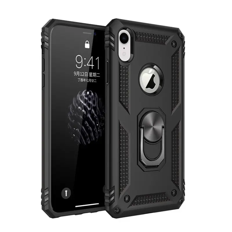 Phone case for iPhone XR, Anti-Drop Dust-Proof Waterproof Anti-fingerprint, with Magnetic Rotatable Stand for iPhone XR Protective Cover