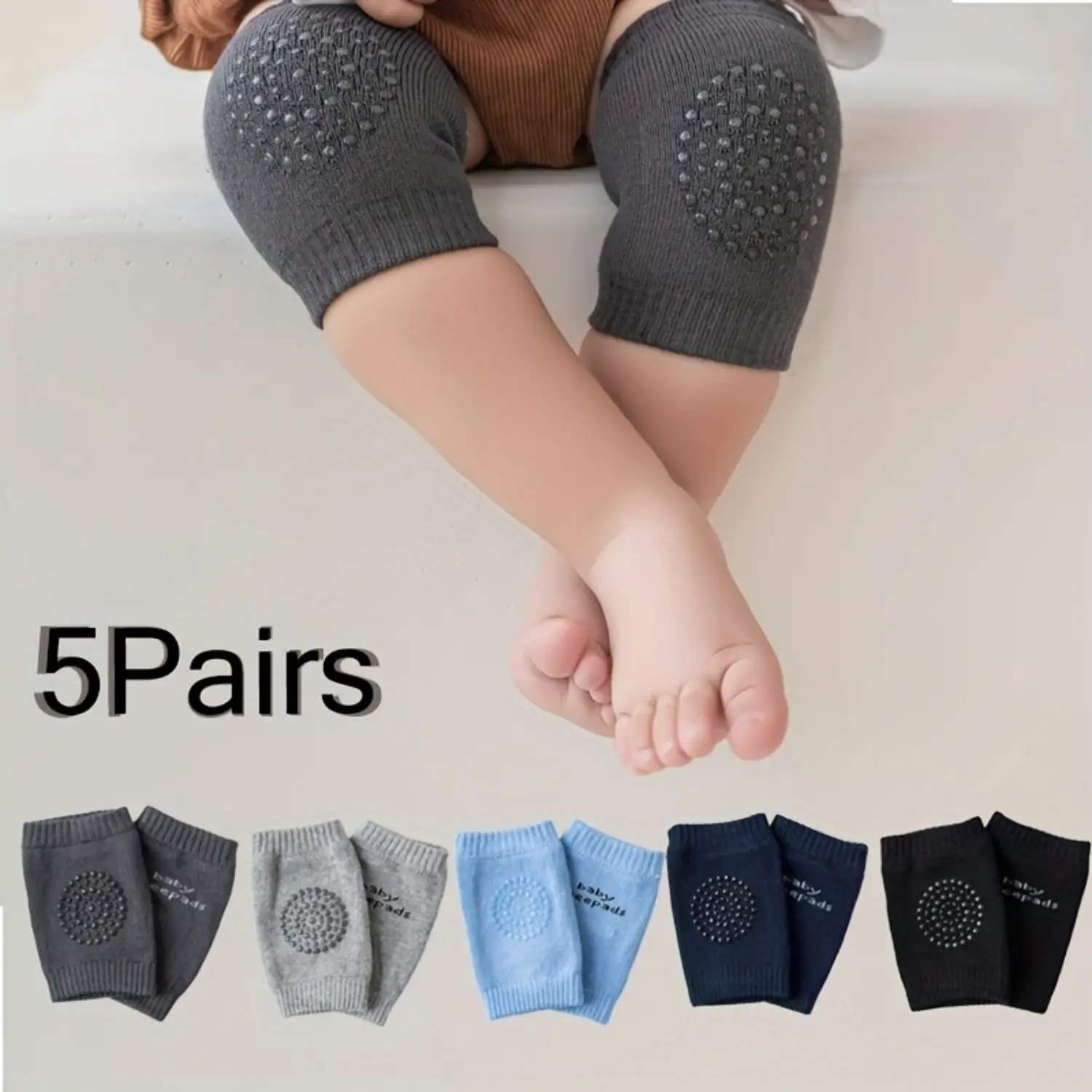 5-Pack 5 Pairs Non-Slip Soft Cushioned Knee Pads - Suitable for Crawling, Learning to Walk (Sports & Outdoor Accessories), Eva, 5Pairs Set, Cushioning