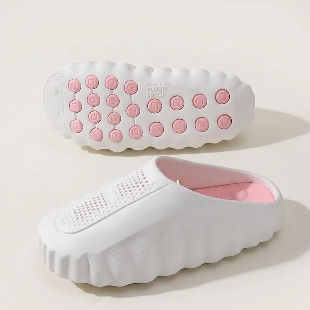 Unisex Closed-Toe Massage Slide-On Shoes - Premium EVA Upper House Slippers with Anti-Slip EVA Sole, Durable Indoor/Outdoor Unisex Wear for Back-to-School, TikTok Shop Approved
