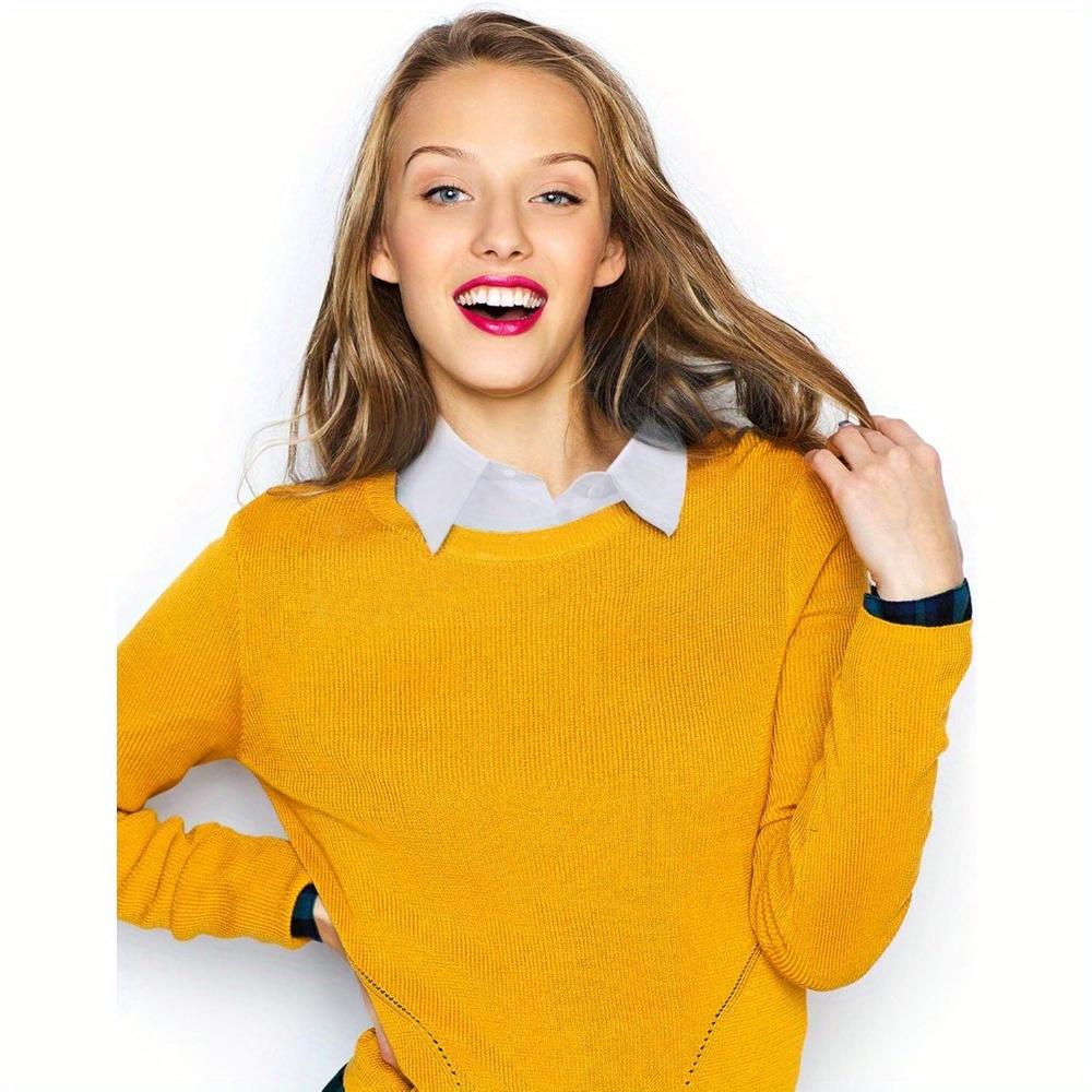 2 Pieces Fake Collar Detachable Collar for Women Shirts Collar Dickey Collar Half False Blouse Dickey