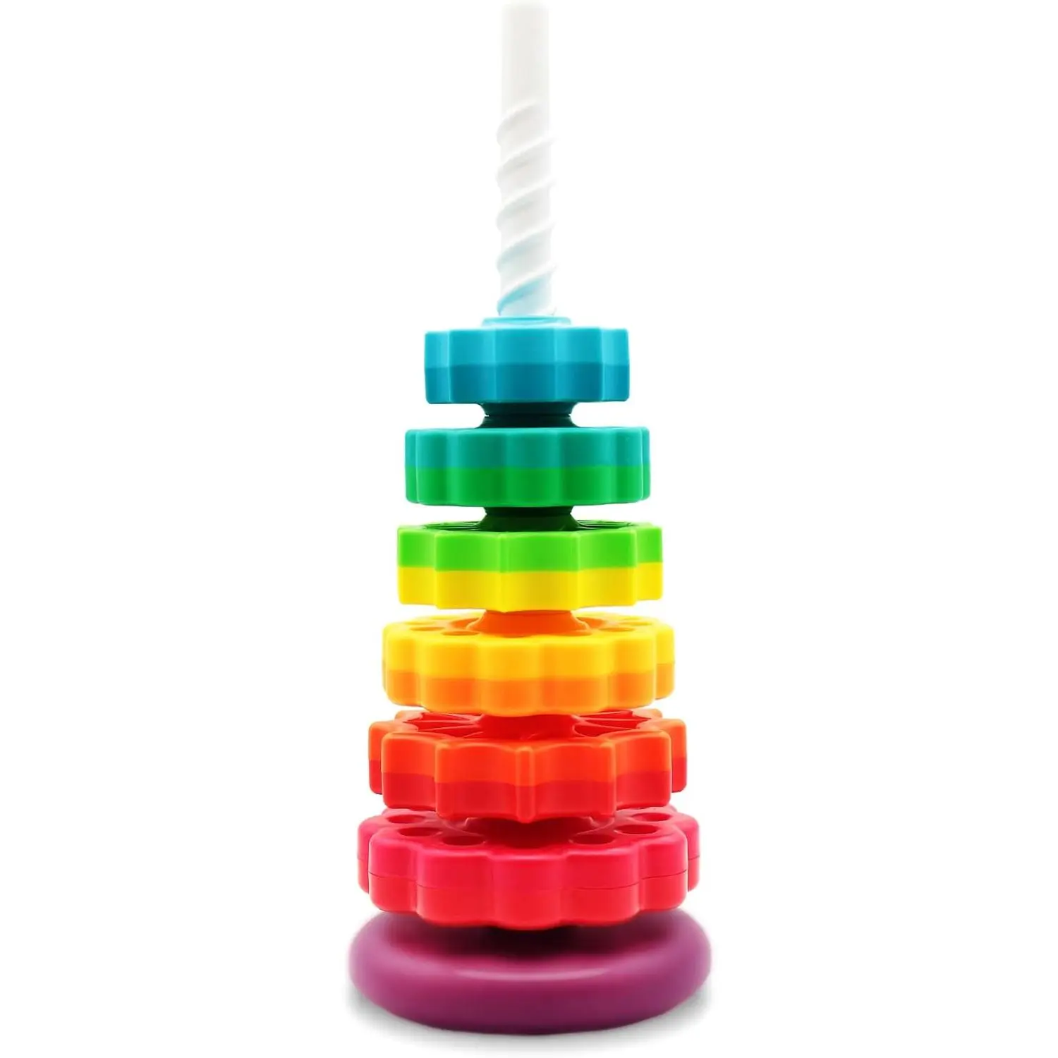 Baby Spin Stack Toy,Premium Stacking Toy  Kids, Spinning Stacking Toy  Babies and Toddlers, early Educational Toddler Learning Toy,Baby 1 2 3 Birthday Gifts,Autism Sensory Spinning Toy New model balance set travel 0-6 month