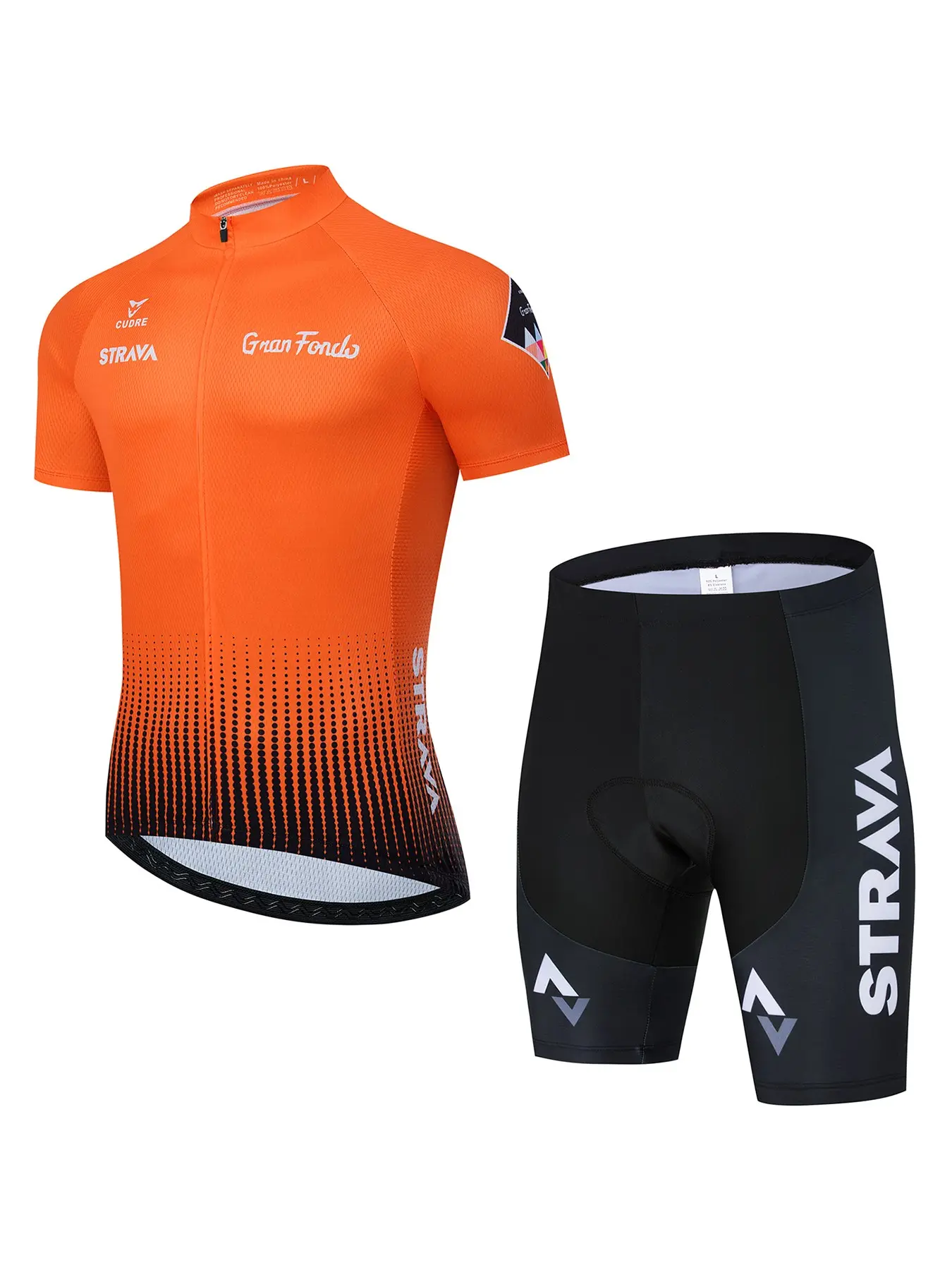 Men's Cycling Short Sleeve Set, Breathable Sportswear for Summer, Sports Clothing, Workout Sets, Road Bike Shirt, Three Back Pockets, Round Neck, Geometric Print, All Seasons