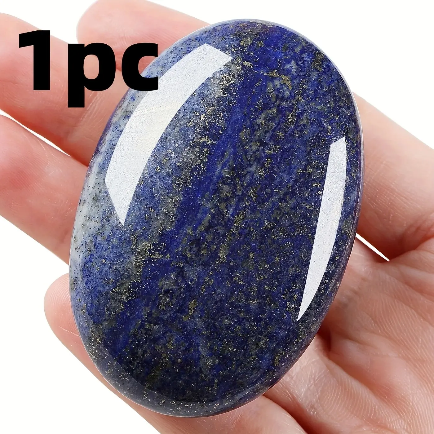 Natural Stone Chrysocolla Soapstone Oval Wheel Stress Relief Decor, Polished Palm Stone Meditation Gift, Room & Desk Decoration