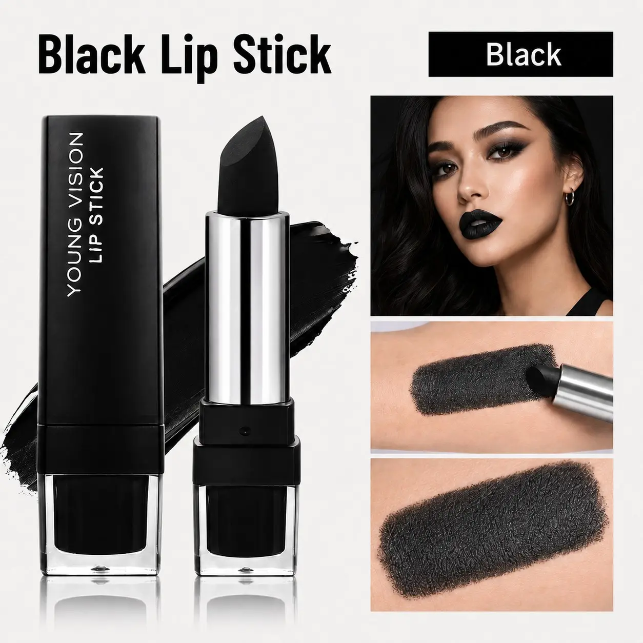 YOUNG VISION Matte Velvet Lipstick, Bold Shades, Long-Lasting Non-Staining, Perfect for Halloween Stage Cosplay Makeup, Matte Lipsticks, Lip Products