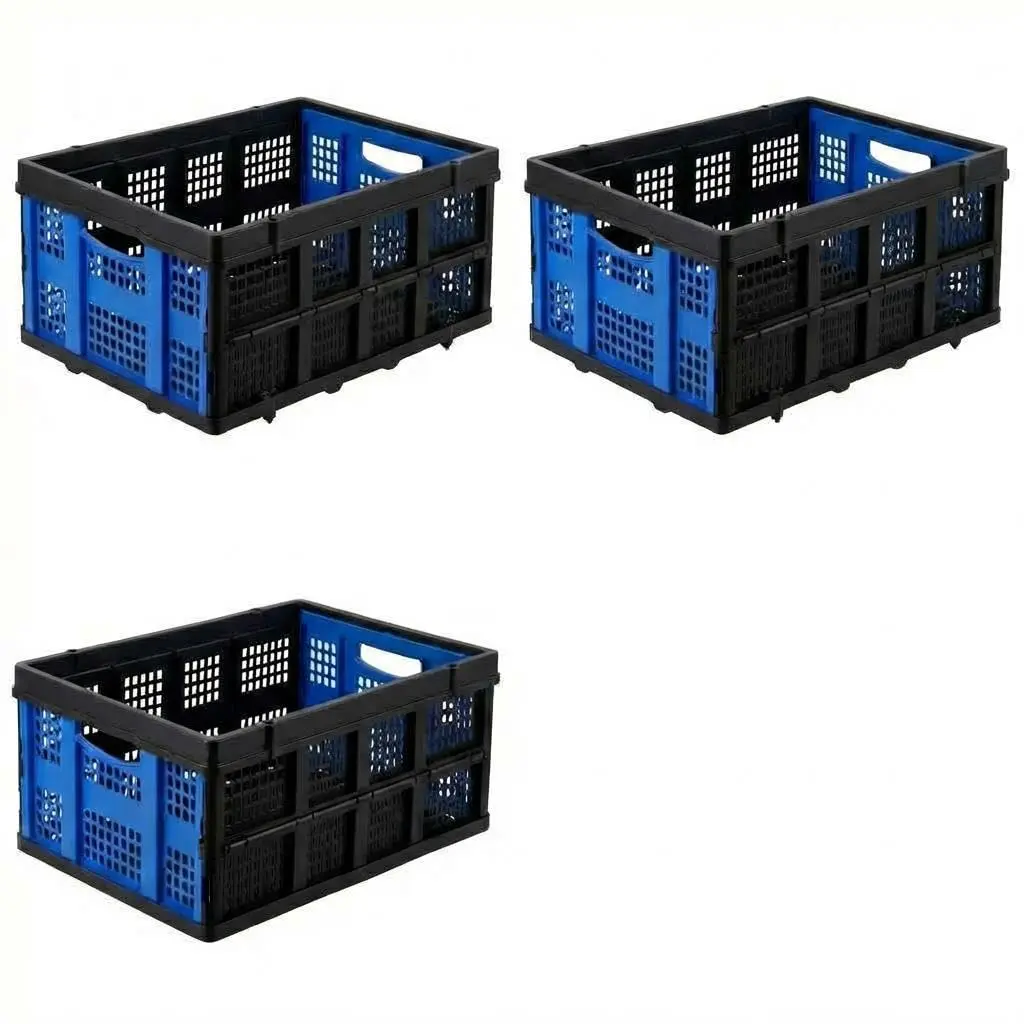 Collapsible Lightweight Compact Functional Storage Baskets & Foldable Plastic Crates for Home/Office Organization Solutions