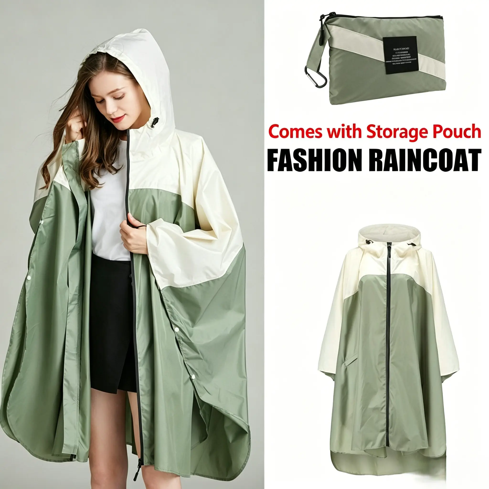 Long Raincoat Full Body Protection, Full Body Cover, Waterproof Rainproof Durable, Easy to Carry and Store, Unisex, All-Season Use, Rainy Days, Perfect for Outdoor Activities