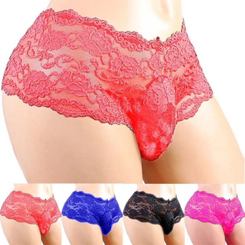2026 Sexy Colorful Lace Underwear, Breathable Stylish Boxer Briefs for Nightclub, Stage Performance and Daily Wear, Romantic Novelty Gift for Husband, Boyfriend and Special Bedtime Surprise