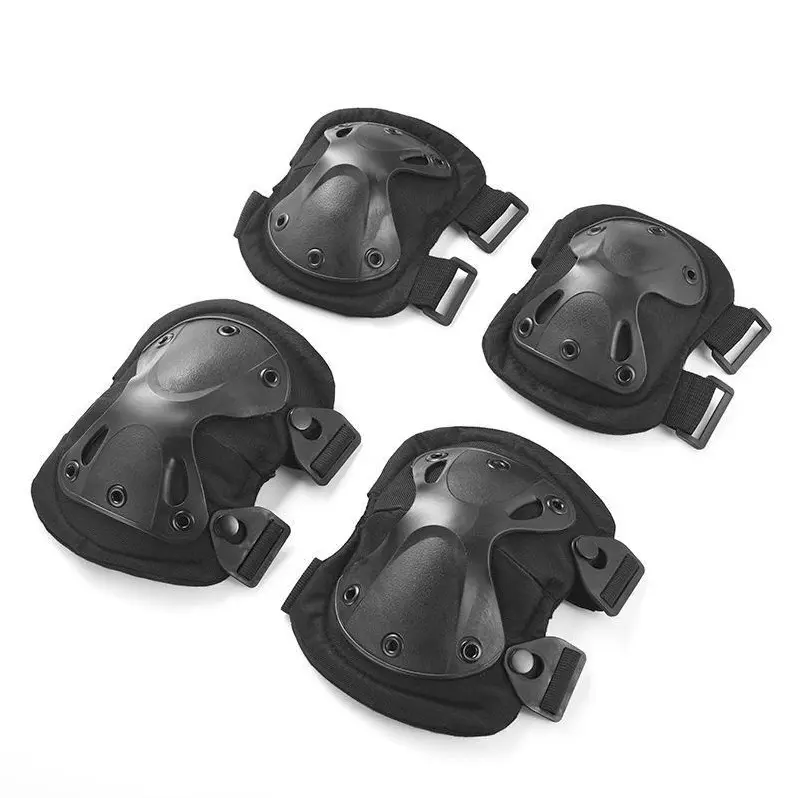Knee & Elbow Pads Set for Athletes, Flexible & Breathable Tactical Gear with Shock-Absorbent Padding for Biking, Skating & Construction DIY, Shockproof, 2-Packs tiktokshopbacktoschool