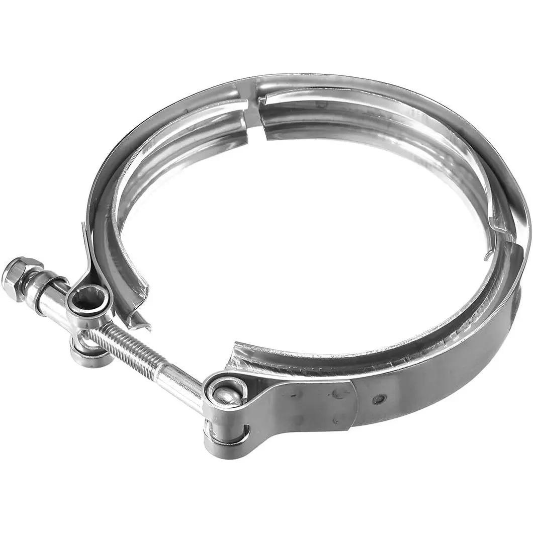 4-In Quick Release Flange Clamp, 304 Stainless Steel Male-Female Exhaust Part for Pickup Truck Turbo Downpipe Car Accessories