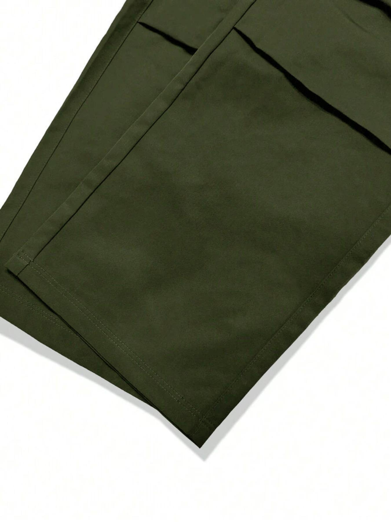 Men's Plus Size Plain Drawstring Waist Cargo Pants, Casual Slant Pocket Design Trousers for Daily Wear, Streetwear Men's Bottoms for All Seasons, Casual Fit Bottoms Men's Plus Size Plain Drawstring Waist Cargo Pants, Casual Slant Pocket Design Trousers for Daily Wear, Streetwear Men's Bottoms for All Seasons, Casual Fit Bottoms