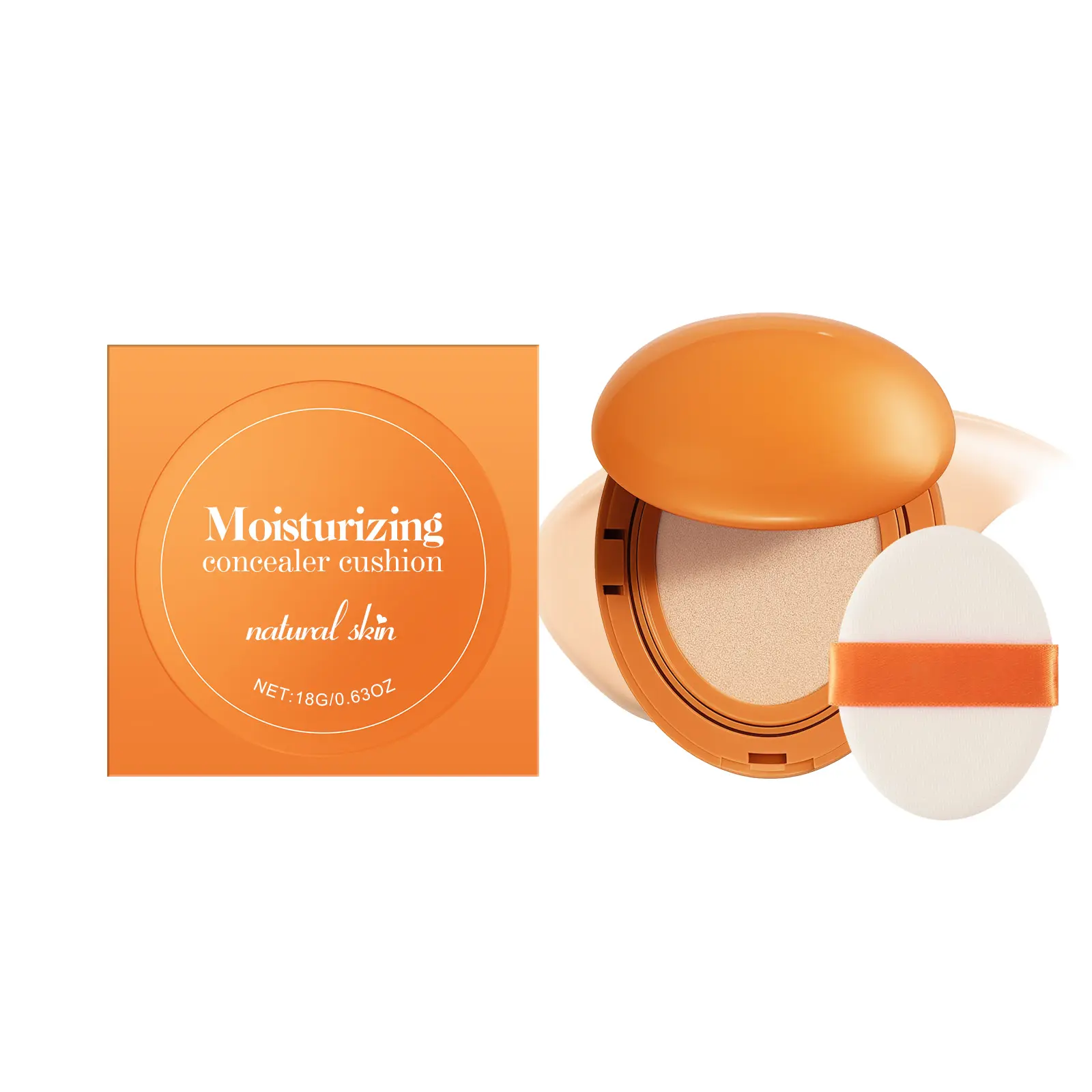 Velvet Concealer Cushion (Natural Color) - Moisturizing, Velvet Touch Foundation Alternative, Light Cover, Long-Lasting, Lightweight Transparent Finish, Strong Base Makeup Adhesion, BB-CC Cream Substitute for Flawless Coverage, Setting