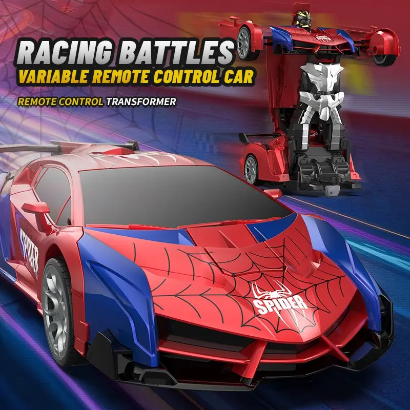 Transformable Spider RC Controlled Remote Control Car, One-Button Demonstration, Gift Box Packaging, Requires 2 Aa Batteries, Fun Toy for Kids