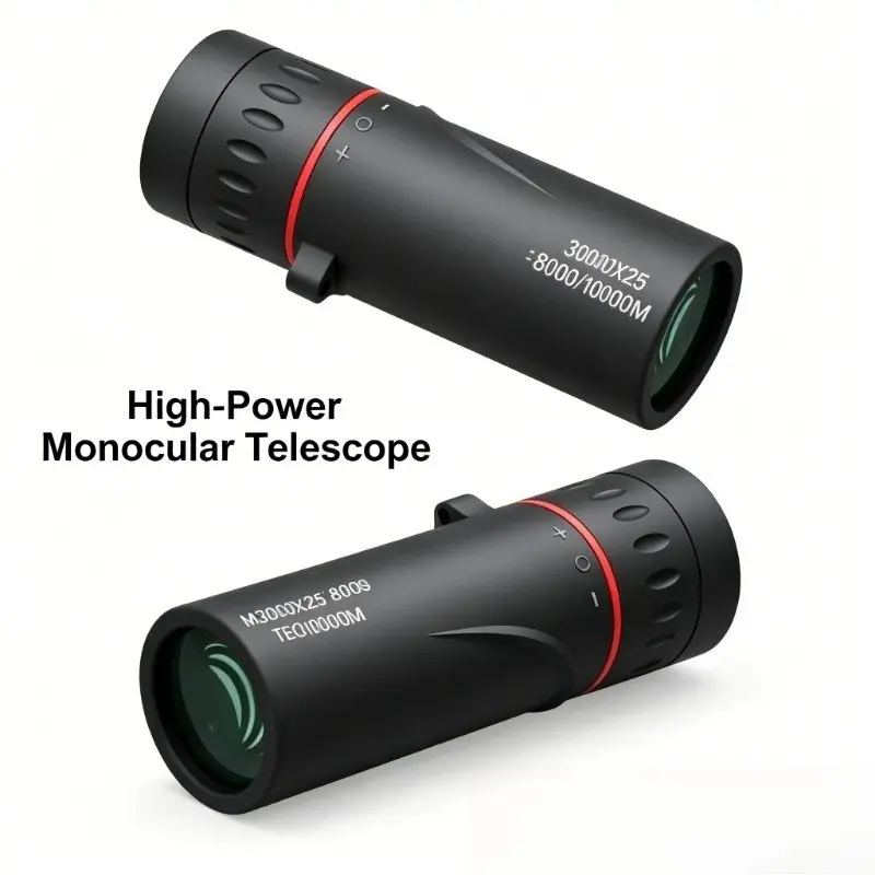 3000x25 Long Distance HD Professional Monocular Telescope, Mini Portable Outdoor Camping and Hunting Scope, Suitable for Adults, Powerful Telescope