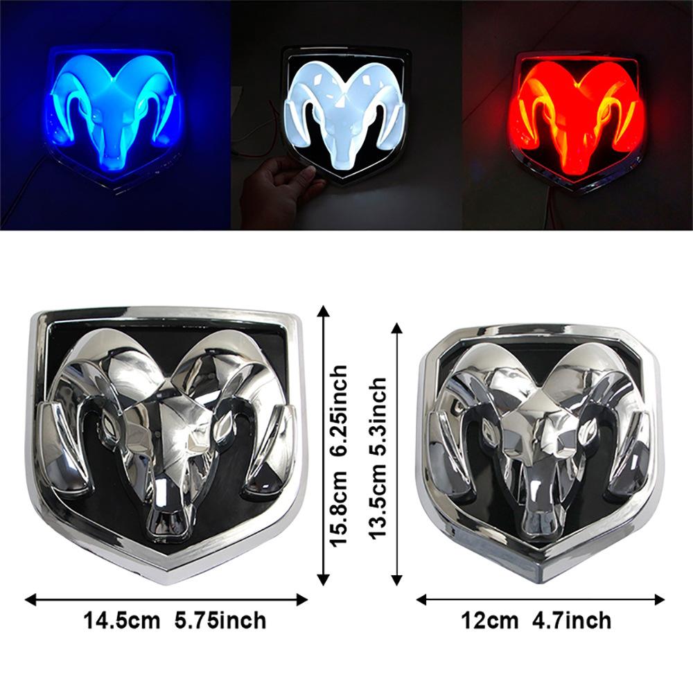 Luminous Emblem  Emblem Light Front Ram Luminous Emblem RAM Luminous  Emblem Sticker Sheep Head Rear Tail Emblem Suitable for Dodge  side mirror carbon  fiber  wrap evil eye  Reusable Magnetic Sun Shade for Vehicles  logo Car