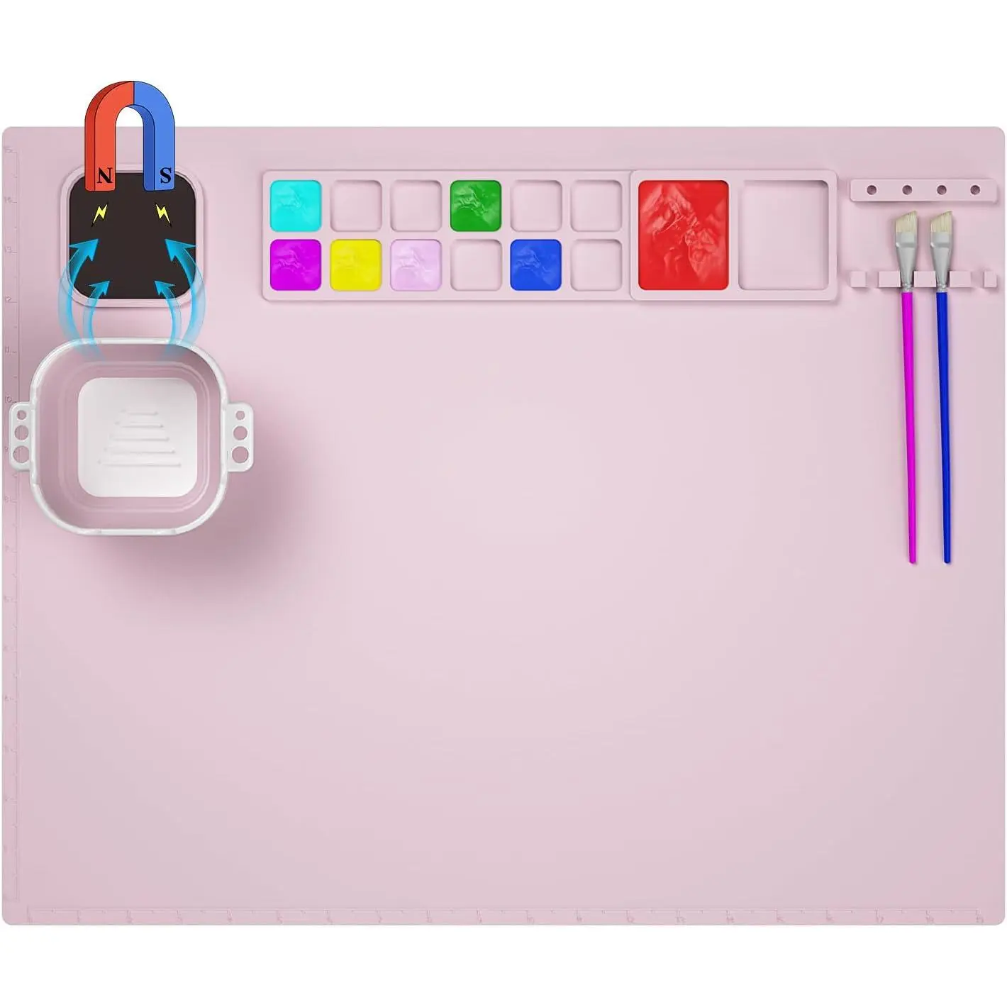 Creator 20"x16"  Painting Mat with Cup - Nonstick Sheet for   Casting, Art, DIY, Drawing, Clay and Play Doh